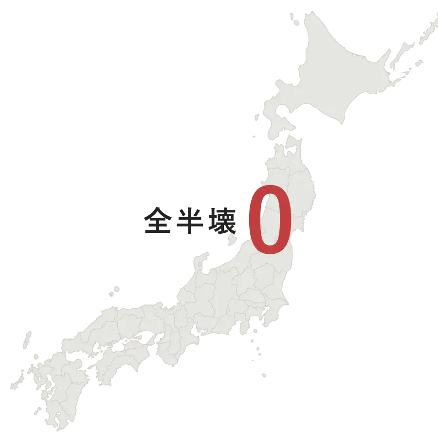 震度7の地震でも全半壊ゼロ