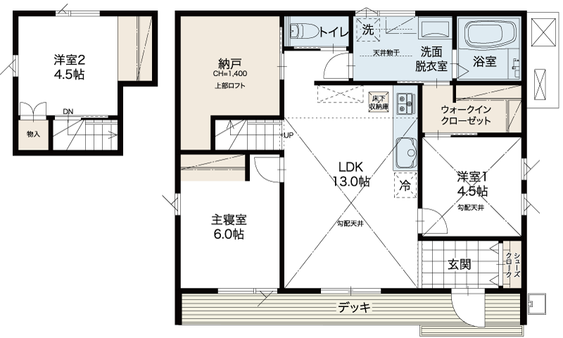 平屋住宅|間取参考プラン
