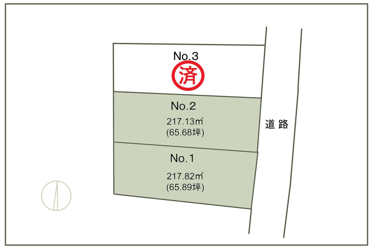 江田島市能美町中町 分譲地 区画図